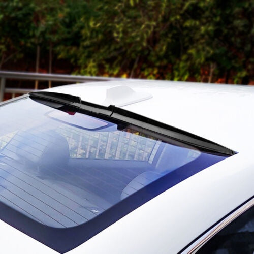 3PCS Black Car Rear Trunk Wing Lip Trim Spoiler Tail Trunk Roof Universal