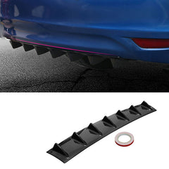 7Fin Universal Lower Rear Body Bumper Lip Diffuser Shark Fin Spoiler Gloss Black