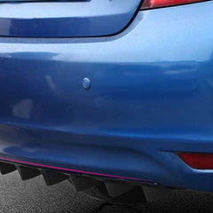 7Fin Universal Lower Rear Body Bumper Lip Diffuser Shark Fin Spoiler Gloss Black