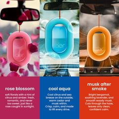 Godrej aer O – Hanging Car Air Freshener – Assorted Pack of 3 (22.5g) | Gel Lasts up to 30 days | Car Accessories