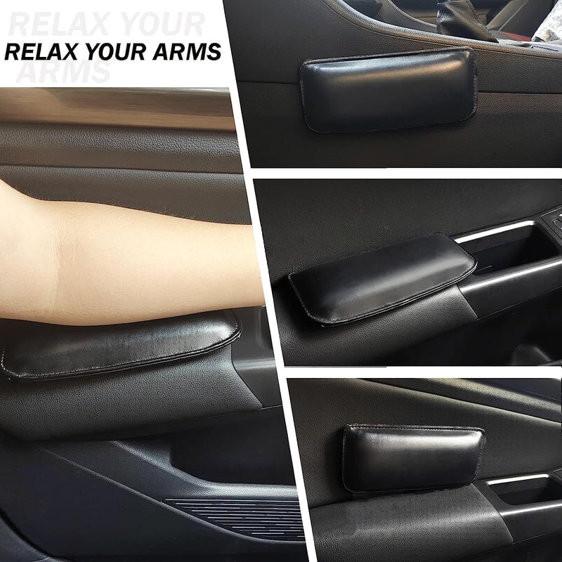 2 Pcs Car Knee Cushion Pad, Armrest Cushion, Auto Center Console Side Leg Elbow Soft Elastic Thigh Support Comfort Pillow Pain Relief Leaning Pad Interior Accessories