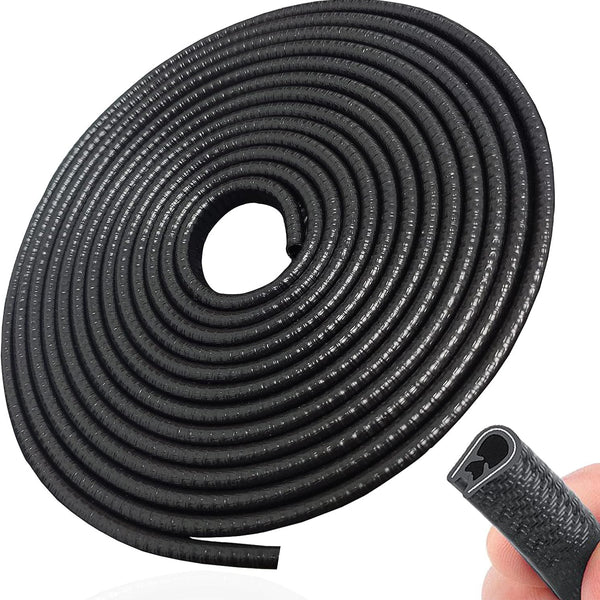 Car Door Edge Protector Strip, 5Mx10mm U-Shaped Flexible Rubber & Steel Exterior Accessories All - Noise Isolator, Car Door Guard, Anti-Scratch Vehicle Protection, All Models