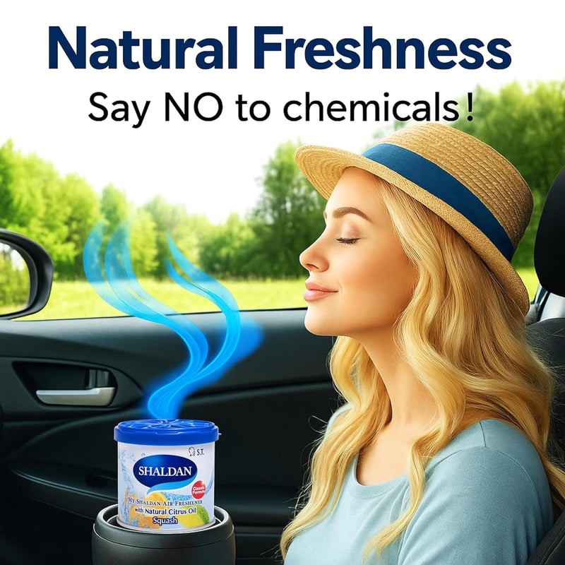 My Shaldan Japan Gel Car Perfume Air Freshener (Squash, 80 g, Citrus)