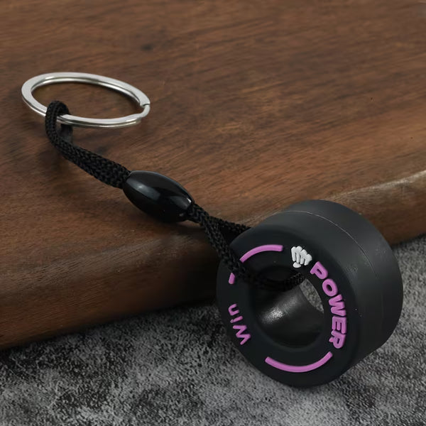 1pc F1 Merchandise Racing Tyre Keychain For  Car / Bike / Home / Office