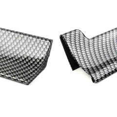 3 Pcs Carbon Fiber PVC Car Rear Wing Lip Spoiler Tail Trunk Roof Trim Universal