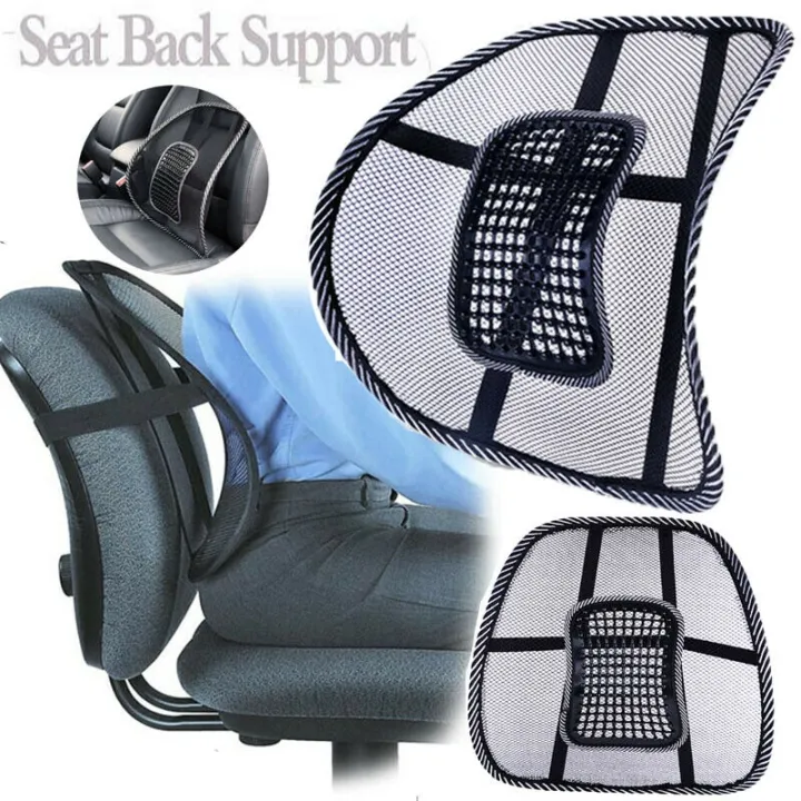 1 Pc Universal Car Seat Back Support Massage Chair Pillow Waist Support Lumbar Fan Pad Car Seat Cushion Home office