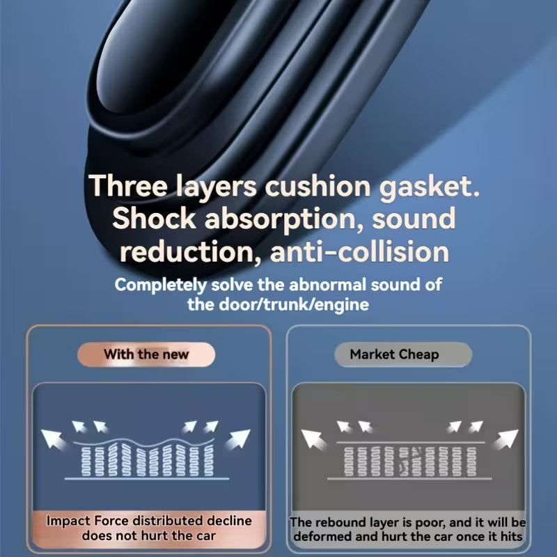 4pcs Universal Car Door Cushions - Thickened Silicone Pads Reduce Slam Noise & Prevent Scratches - Easy Install Protective Edge Guards