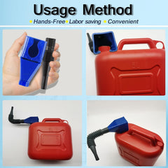 Car Universal Fuel Funnel With Hose & Filter Anti Spill Liquid Transfer Tool