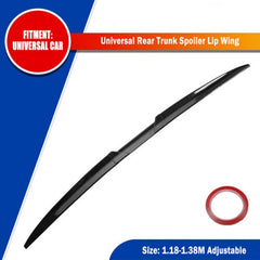 3PCS Black Car Rear Trunk Wing Lip Trim Spoiler Tail Trunk Roof Universal