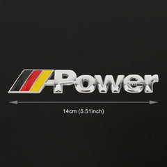 Car Stylish Metal M POWER Logo Rear Trunk Badge Decal Emblem Sticker