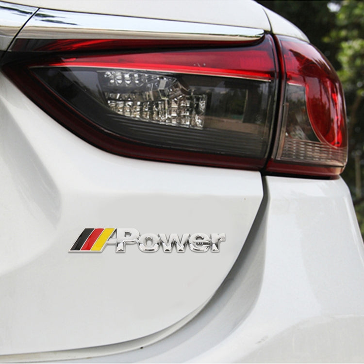 Car Stylish Metal M POWER Logo Rear Trunk Badge Decal Emblem Sticker