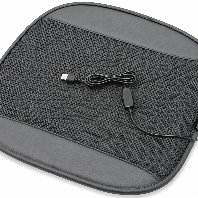 Universal Ventilated Seat Flow 3 Cooling Levels Cooling Car Seat Cushion Pad Wheelchair Cushion for Chair Home , Black