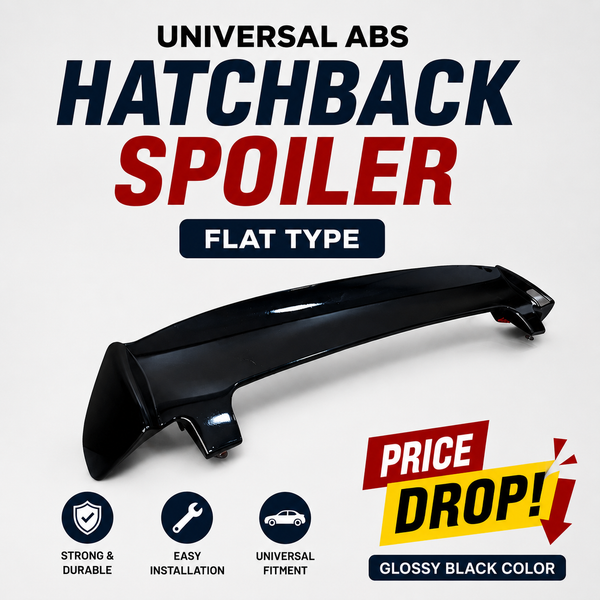 Universal ABS Hatchback Spoiler (Flat Type) – Glossy Black
