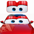1 Pc Car Front/Rear Foldable Cartoon Eyes Foil Sunshade UV Protection Curtain Film Windshield | Sunshade Visor Shield Cover