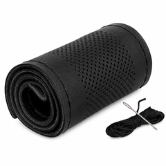 Universal Car PU Leatherite Steering Cover Sewable (Pack of 1 with Sewing Needle And Thread)