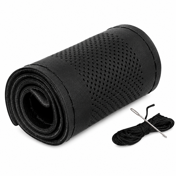 Universal Car PU Leatherite Steering Cover Sewable (Pack of 1 with Sewing Needle And Thread)