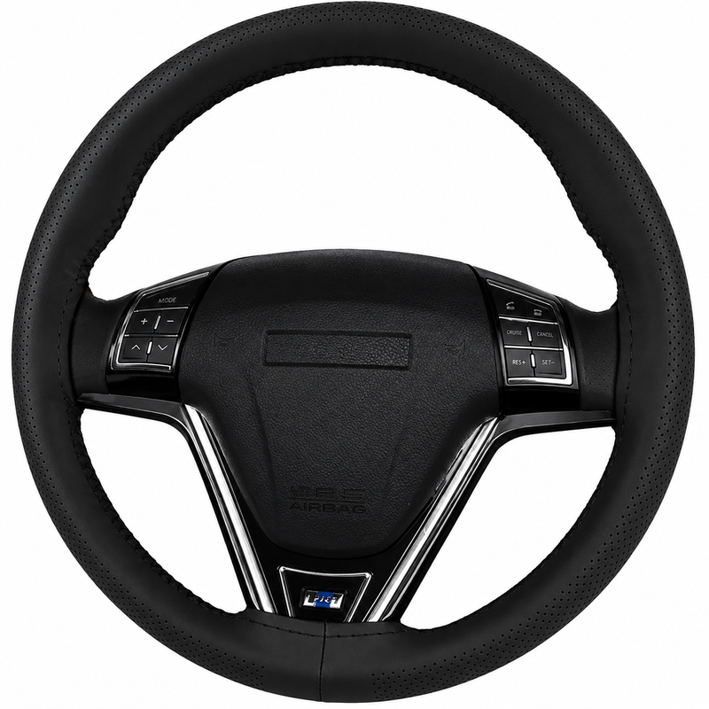 Universal Car PU Leatherite Steering Cover Sewable (Pack of 1 with Sewing Needle And Thread)