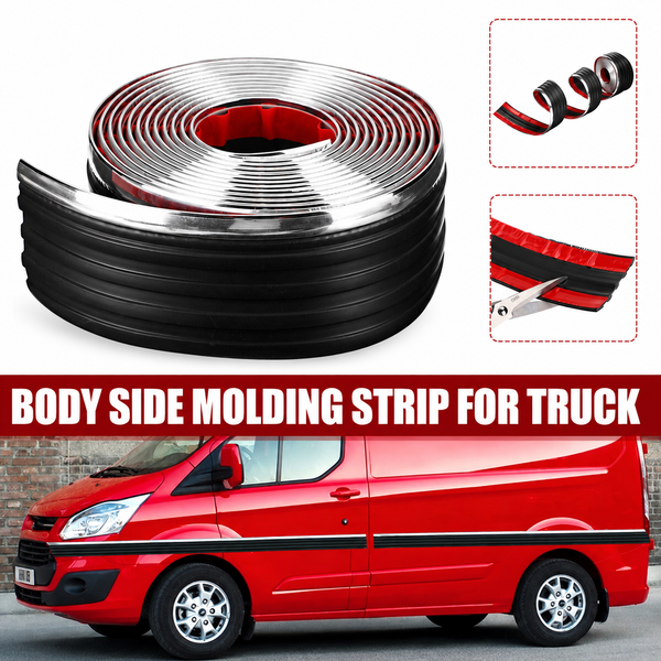 Car Side Skirt Anti-Collision Strip Soft Waterproof Self Adhesive Body Moulding Trim Universal Fit for Cars Trucks SUVs Easy