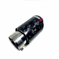Universal Akra Style Black Forged Carbon Exhaust Tip