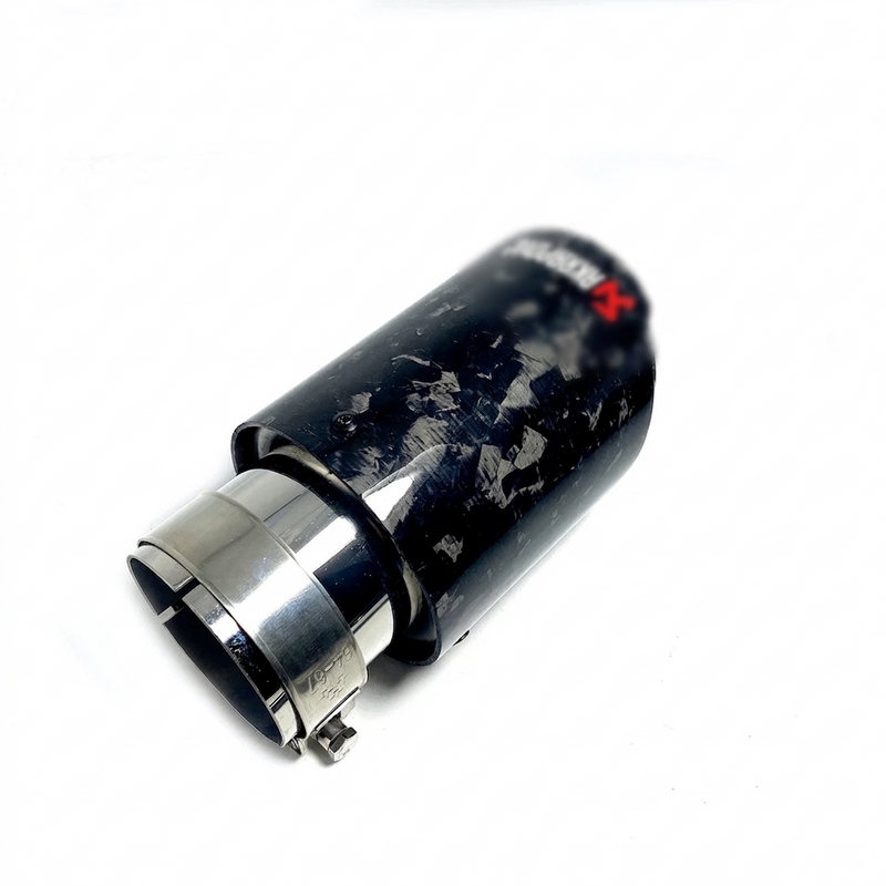 Universal Akra Style Black Forged Carbon Exhaust Tip