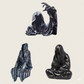 Grim Reaper Rocking Chair Figurine Cute Gothic Mini Statue For Car Dashboard Bookshelf, Desk & Home Decor Funny Resin Shelf Sitter Gothic Decoration