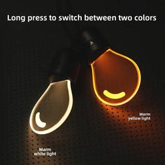 Hanging Car Interior Light – Soft Glow LED Bulb With Touch Switch, USB Rechargeable Night Lamp, Minimalist Pendant Style For Car Interior