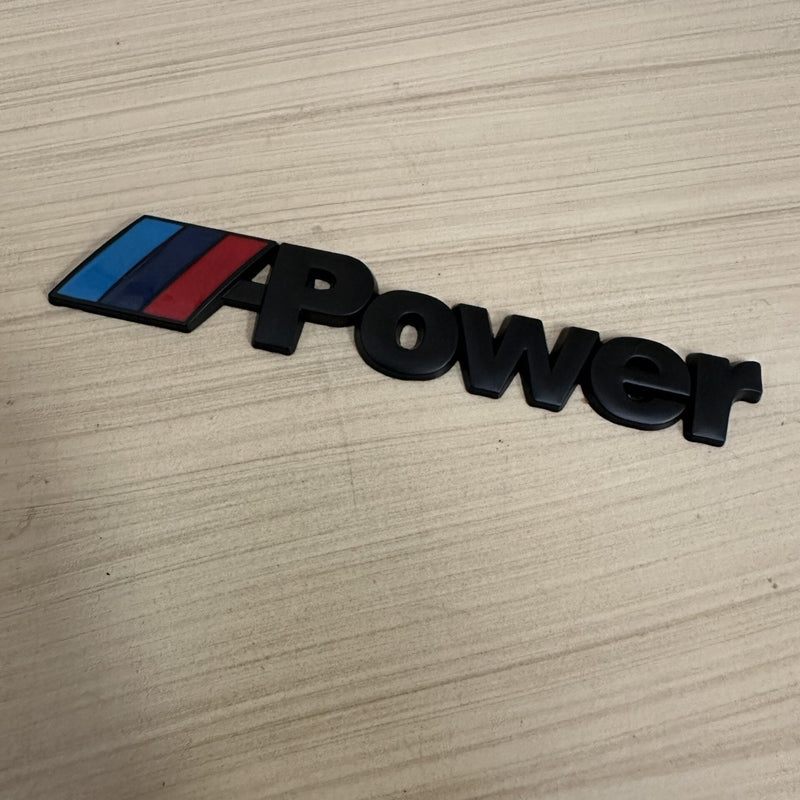 Car Stylish Metal M POWER Logo Rear Trunk Badge Decal Emblem Sticker