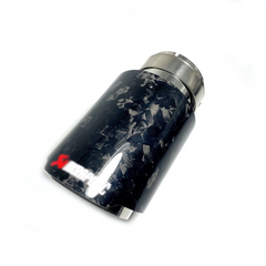 Universal Akra Style Black Forged Carbon Exhaust Tip