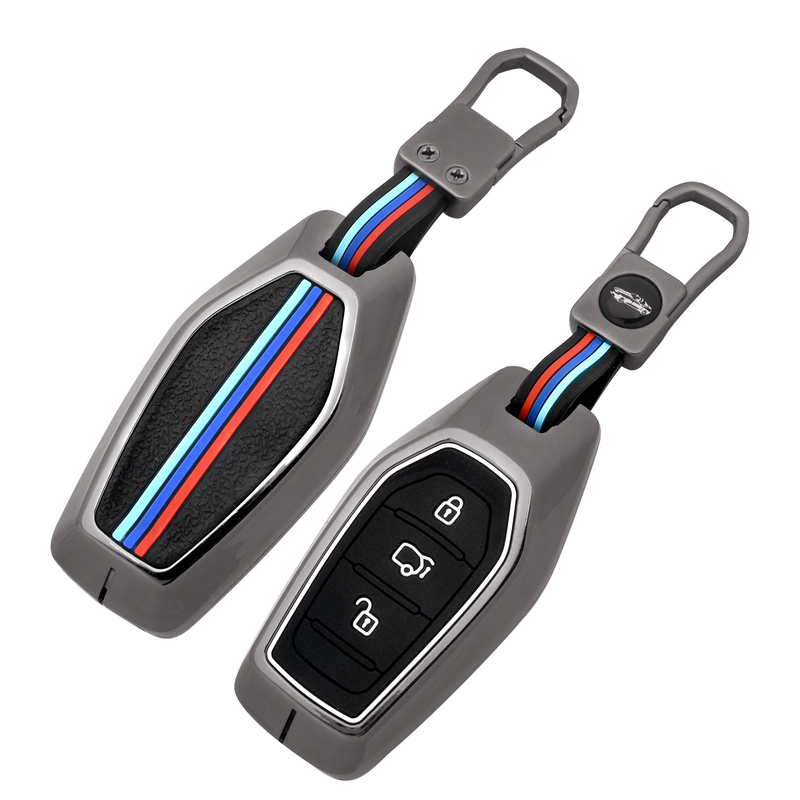 3 Button Metal Key Cover For Mahindra XUV 500 (PUSH BUTTON START)
