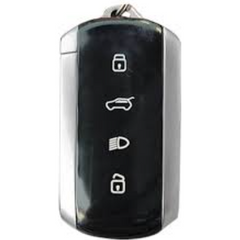 Car 4 Button Smart Key Metal Key Cover Shell With Keychain & Full Protection For TATA CURVV EV Electric