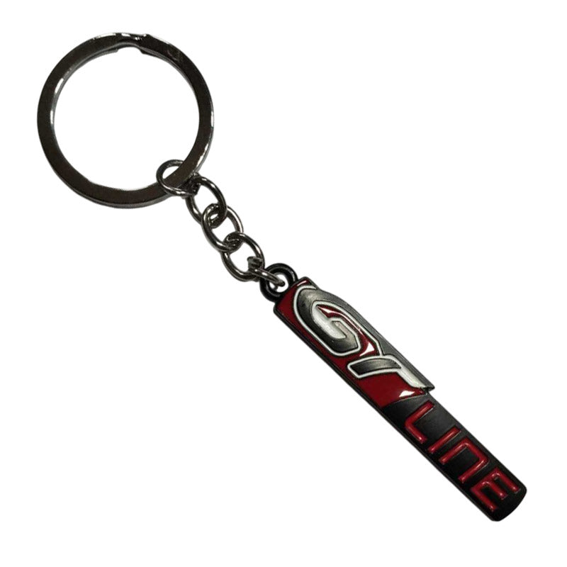 GT LINE 3D Logo Emblem Metal Keychain For Bikes And Cars