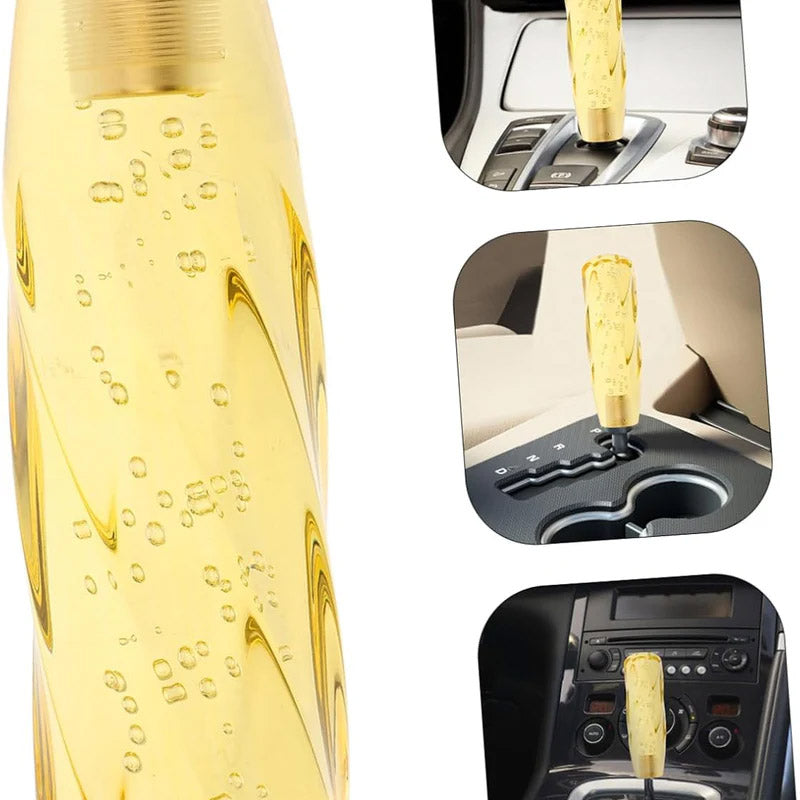 Car Shift Knob Durable Front Shift Lever Knob Universal for Automatic and Manual Vehicle Acrylic with 2 Adapter 1 Set