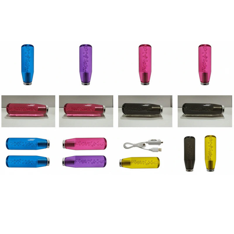 Luminous Crystal Shift Knob Colorful Universal LED Crystal Bubble Gear Stick Drift Shift Knob