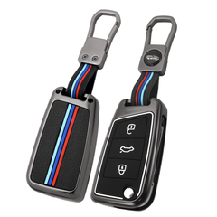 Car Metal Key Cover Suitable For Skoda Volkswagen Slavia, Kushaq Octavia Virtus Taigun