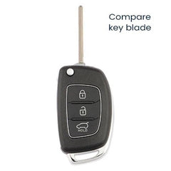 Metal Flip Key Cover And Keyring Fit For  I20, Verna, Xcent (2012-14)