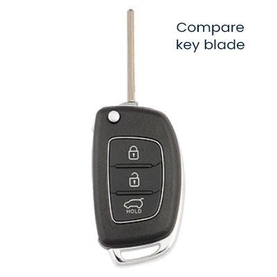 Metal Flip Key Cover And Keyring Fit For  I20, Verna, Xcent (2012-14)