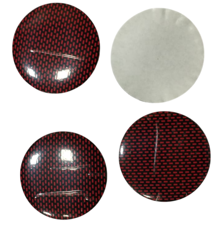 4pcs Check Pattern Car Wheel Center Hub Cap Caps Badge Sticker Decal 60mm