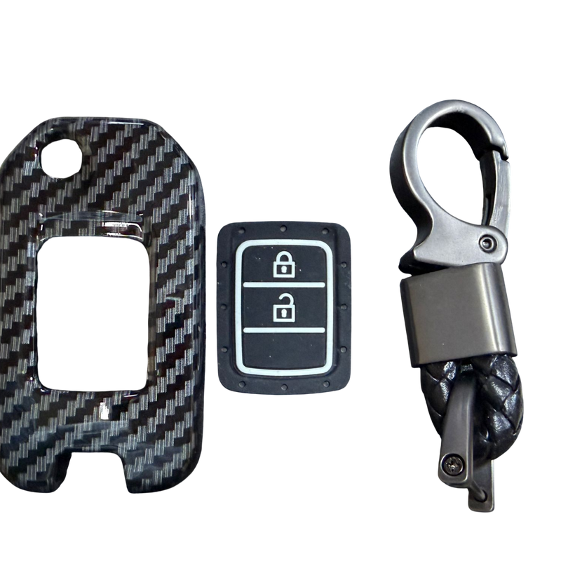 Honda City, WR-V 3 Button Flip Key Cover Case With Keychain