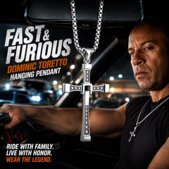 Dominic Toretto Fast and Furious Cross Pendant Necklace Vin Diesel Necklace Men
