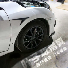 2pcs ABS Gloss Black Car Air Flow Intake Vent Cover Hood Bonnet Scoop