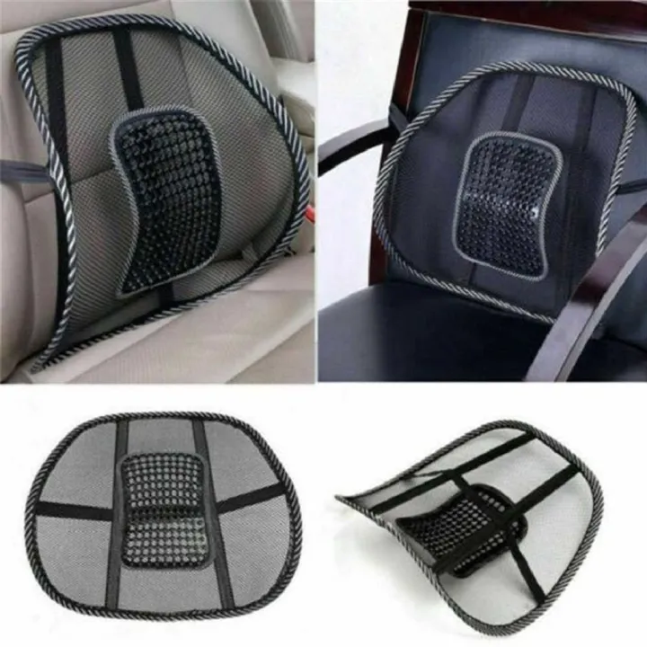 1 Pc Universal Car Seat Back Support Massage Chair Pillow Waist Support Lumbar Fan Pad Car Seat Cushion Home office
