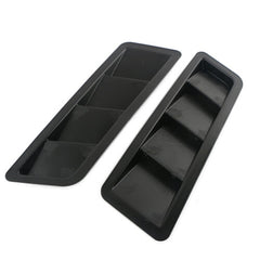 2Pcs White Car Hood Vent Scoop Air Flow Intake Louvers Cooling Bonnet Cover