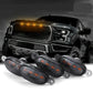 4Pcs Car Grille Lights Bright Amber LED Grill Lights with Wiring Harness Front Grill Trim Lamps Vehicle Exterior Grille Lamps