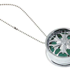 HANGING ALLOY WHEEL AIR FRESHENER WITH FLOWER FRAGRENCE