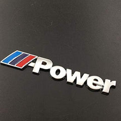 Automotive Car Metal POWER Logo Car Rear Trunk Badge Decal Emblem Sticker Sport Styling Auto Accessories