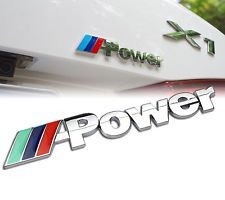 Automotive Car Metal POWER Logo Car Rear Trunk Badge Decal Emblem Sticker Sport Styling Auto Accessories