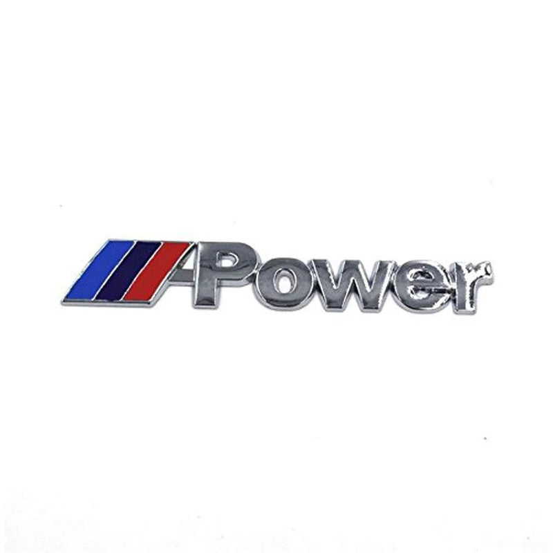 Automotive Car Metal POWER Logo Car Rear Trunk Badge Decal Emblem Sticker Sport Styling Auto Accessories