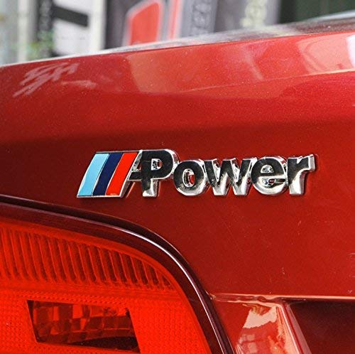 Automotive Car Metal POWER Logo Car Rear Trunk Badge Decal Emblem Sticker Sport Styling Auto Accessories