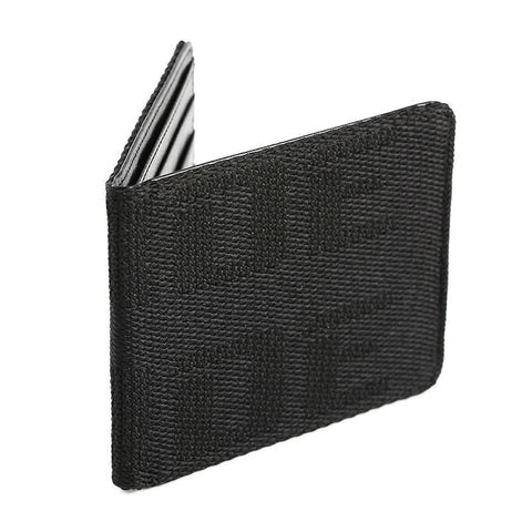 Car Racing JDM Custom Stitched B/G Fabric Bifold Wallet Leather Gradate Men