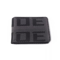 Car Racing JDM Custom Stitched B/G Fabric Bifold Wallet Leather Gradate Men